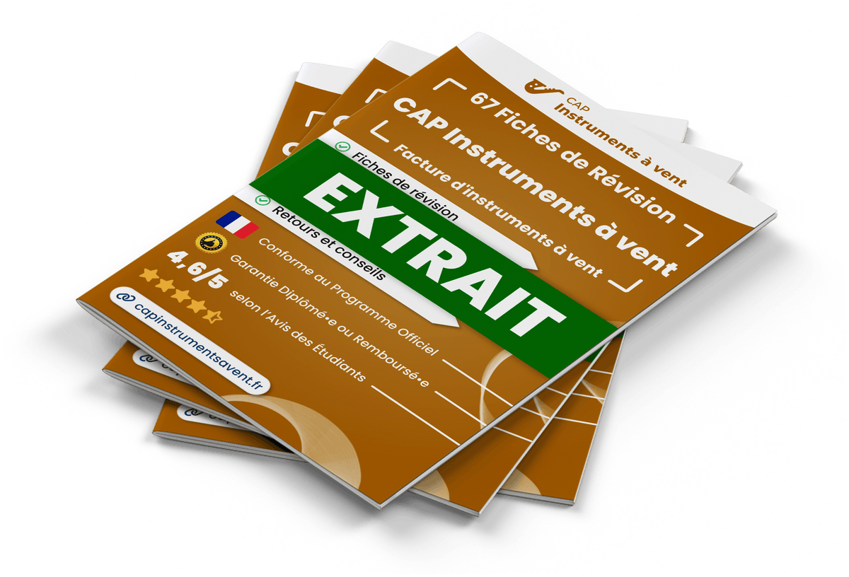 Extrait Fiches Révision gratuites CAP Instruments à vent